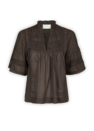 Siama s voile bluse Mørkebrun Neo Noir 